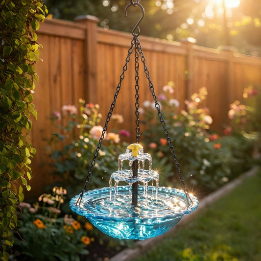 ✨2026 Spring special offer 70% off-🐦Solar Cascade Hanging Bird Bath Fountain