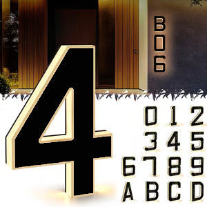 🎁✨Solar-powered outdoor illuminated door number