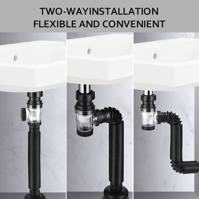 Telescopic Drain Pipe Against Odors