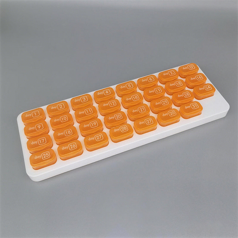 💊31 Days Pill Box-Monthly Pill Organizer-Arthritis-Friendly Easy-Open Lids