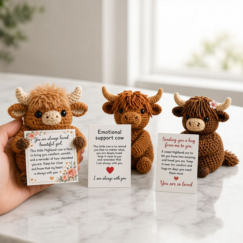 🐮Emotional Support Cow-Handmade Comfort Companion