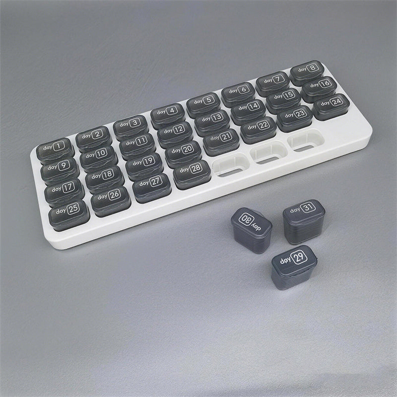 💊31 Days Pill Box-Monthly Pill Organizer-Arthritis-Friendly Easy-Open Lids