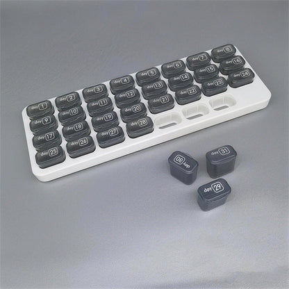 💊31 Days Pill Box-Monthly Pill Organizer-Arthritis-Friendly Easy-Open Lids