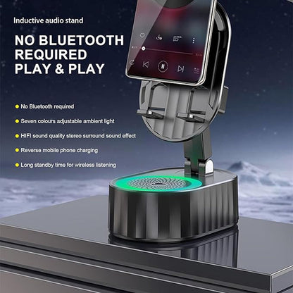 💥🔥2025 Upgraded Cell Phone Stand with Induction Speaker/Power Bank/Atmosphere Light
