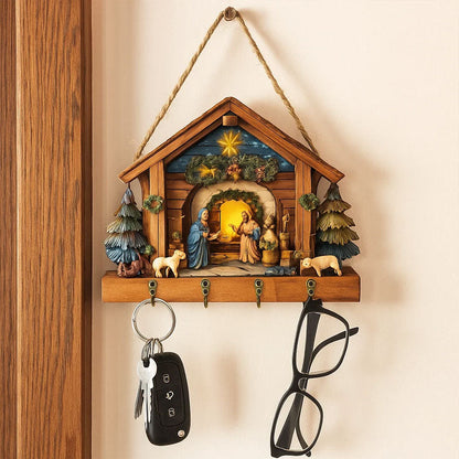 2D Flat Jesus and Disciples Wall Art Keychain