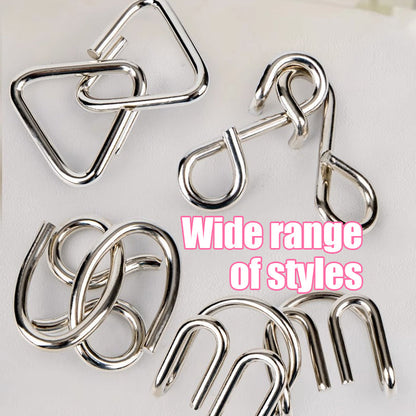 👨Metal Brain teaser Puzzles Ring Educational Toys