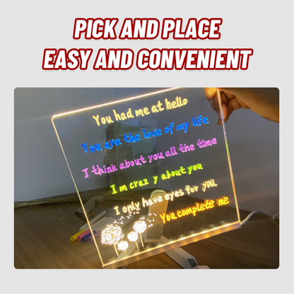 GlowNote LED Message Board with Colorful Neon Light