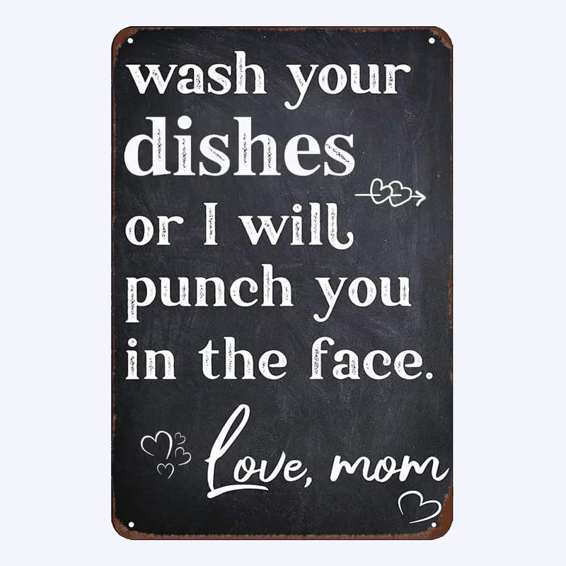 "Wash Your Dishes" Decorative Plaque
