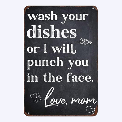 "Wash Your Dishes" Decorative Plaque