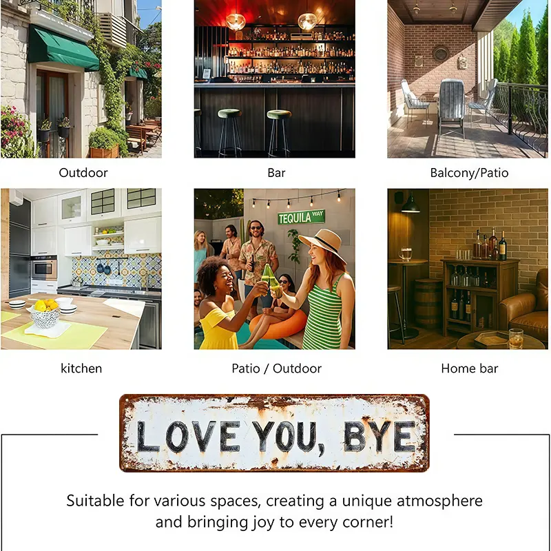 🔥Last Day 49% OFF - ❤️ LOVE YOU, BYE – Vintage Metal Wall Sign