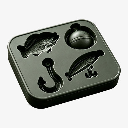 🎣❄️Fishing-Themed Ice Cube Mold Set – Creative Ice Tray for Drinks
