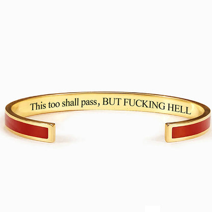 This Too Shall Pass Color Cuff Bracelet