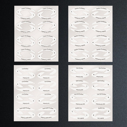 Eyeshadow/eyeliner makeup template stickers