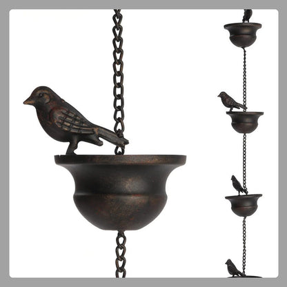 Bird wind chime rain chain