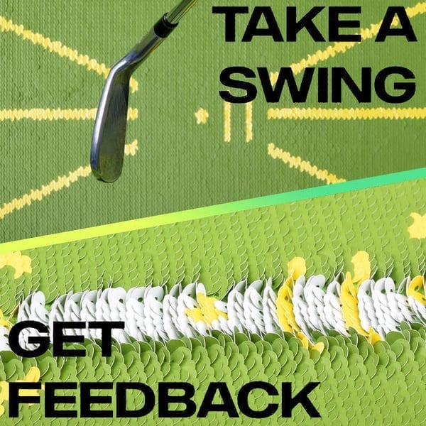 ⛳ Golf Training Mat for Swing Detection Batting
