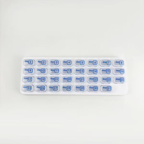 💊31 Days Pill Box-Monthly Pill Organizer-Arthritis-Friendly Easy-Open Lids