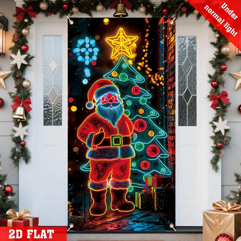 🏆Flash Sale⚡50K+ SOLD! Almost Gone-💥Fluorescent Christmas Door Cover Party Banner