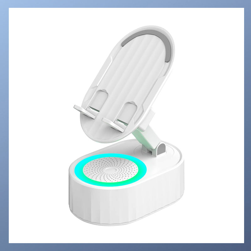 💥🔥2025 Upgraded Cell Phone Stand with Induction Speaker/Power Bank/Atmosphere Light