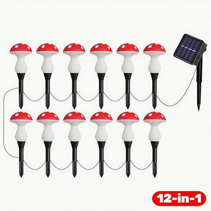 LED Solar Mushroom Lights for Garden Courtyards
