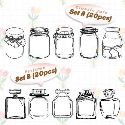 Transparent Dried Flower Bookmarks(40 PCS)