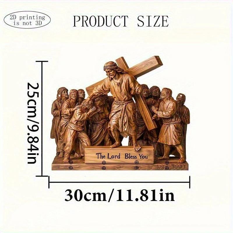 2D Flat Jesus and Disciples Wall Art Keychain