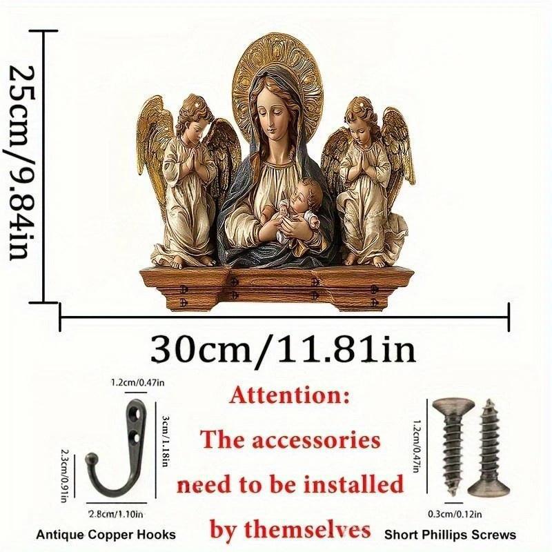2D Flat Jesus and Disciples Wall Art Keychain