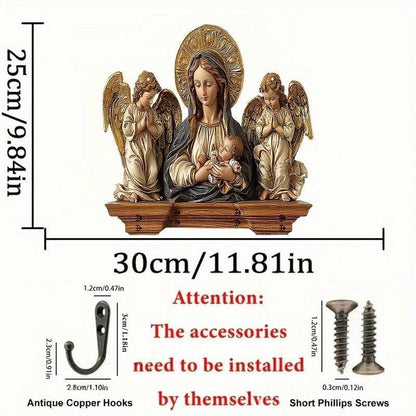 2D Flat Jesus and Disciples Wall Art Keychain