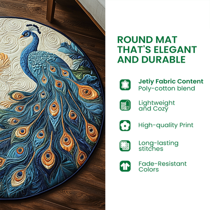 Candy Corn Abyss Quilted Round Mat