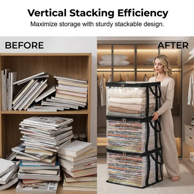 🔥 Buy 2 Get 1 Free 📦 Large Heavy-Duty Thick Plastic Clear Storage Bag for Clothes, Moving & Storage