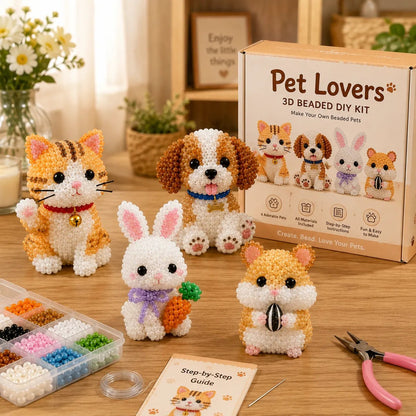 ✨Last Day 49% OFF✨-🧵✨ Tiny 3D Beaded Animal DIY Kit
