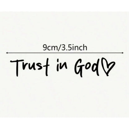 2pcs Trust in God Car Rearview Mirror Sticker, Car Rearview Mirror Decal, Inspirational Vinyl Sticker, Ideal Christian Gift