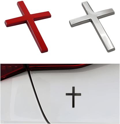 Buy One Get One Free!✝️ Metal Jesus Christ Cross Badge Stickers