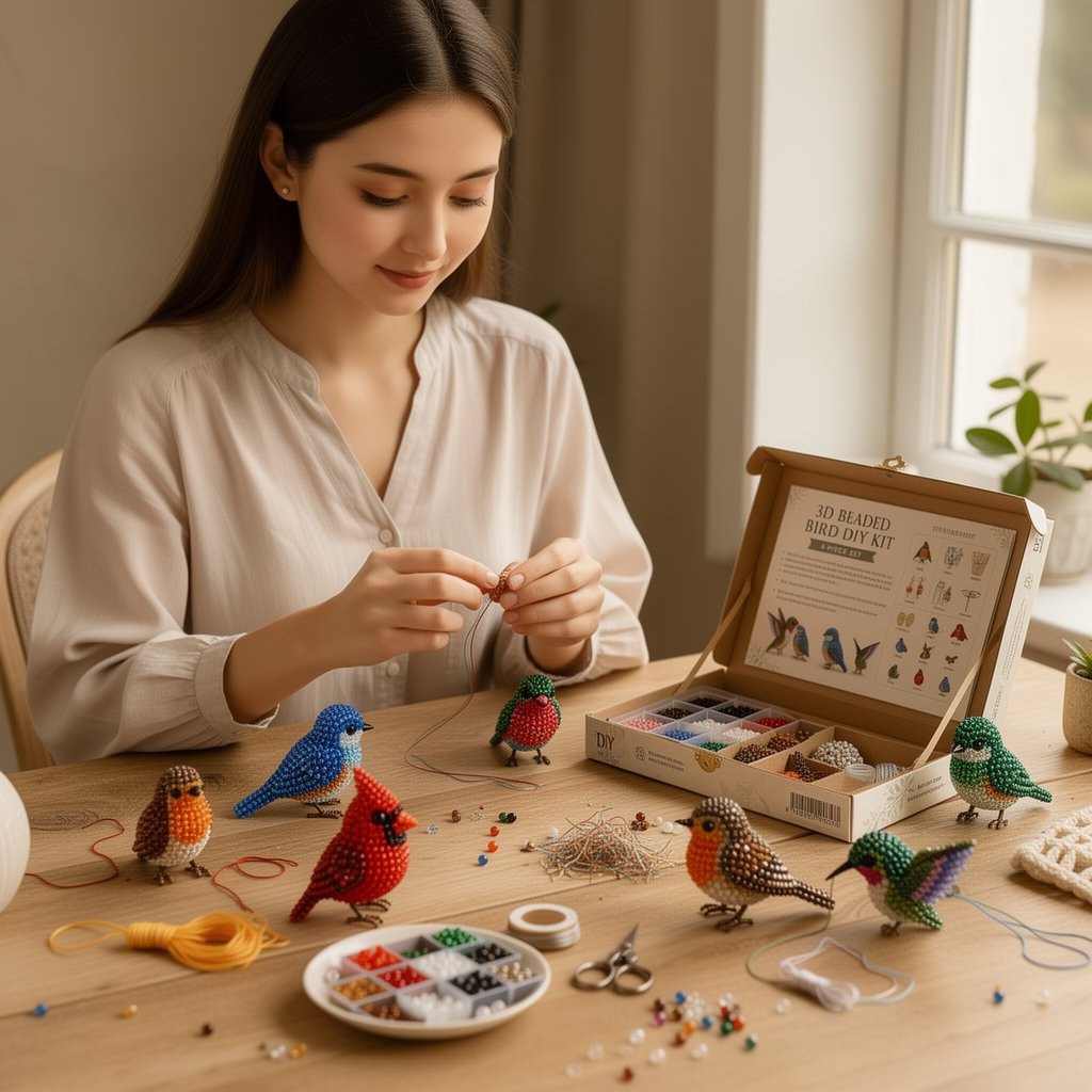 ✨Last Day 49% OFF✨-🧵✨ Tiny 3D Beaded Animal DIY Kit