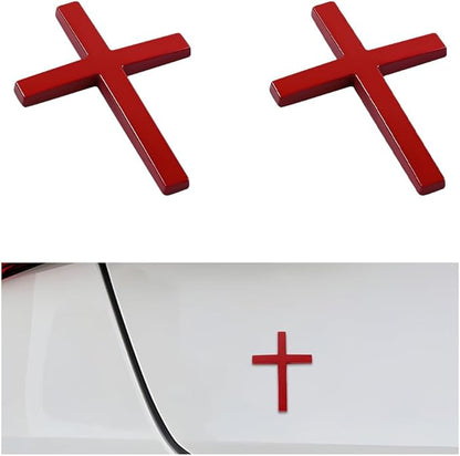 Buy One Get One Free!✝️ Metal Jesus Christ Cross Badge Stickers