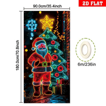 🏆Flash Sale⚡50K+ SOLD! Almost Gone-💥Fluorescent Christmas Door Cover Party Banner