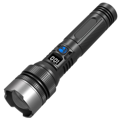 🔥Hot Sale🔥White Laser Flashlight with Zoom, Power Bank, and Digital Display
