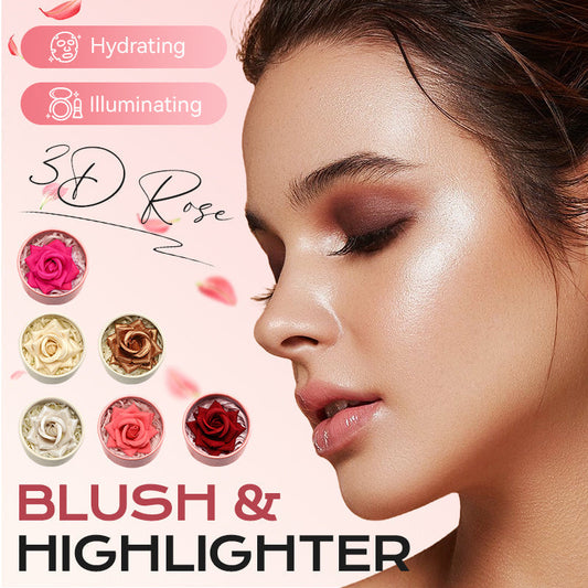 3d Rose Blush & Highlighter