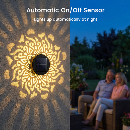 🌞✨Solar-powered mandala projector lamp