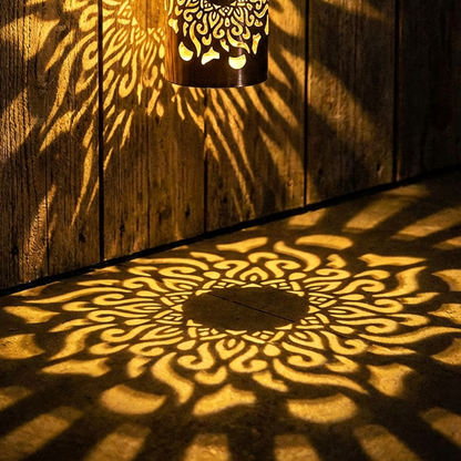 🌞✨Solar-powered mandala projector lamp